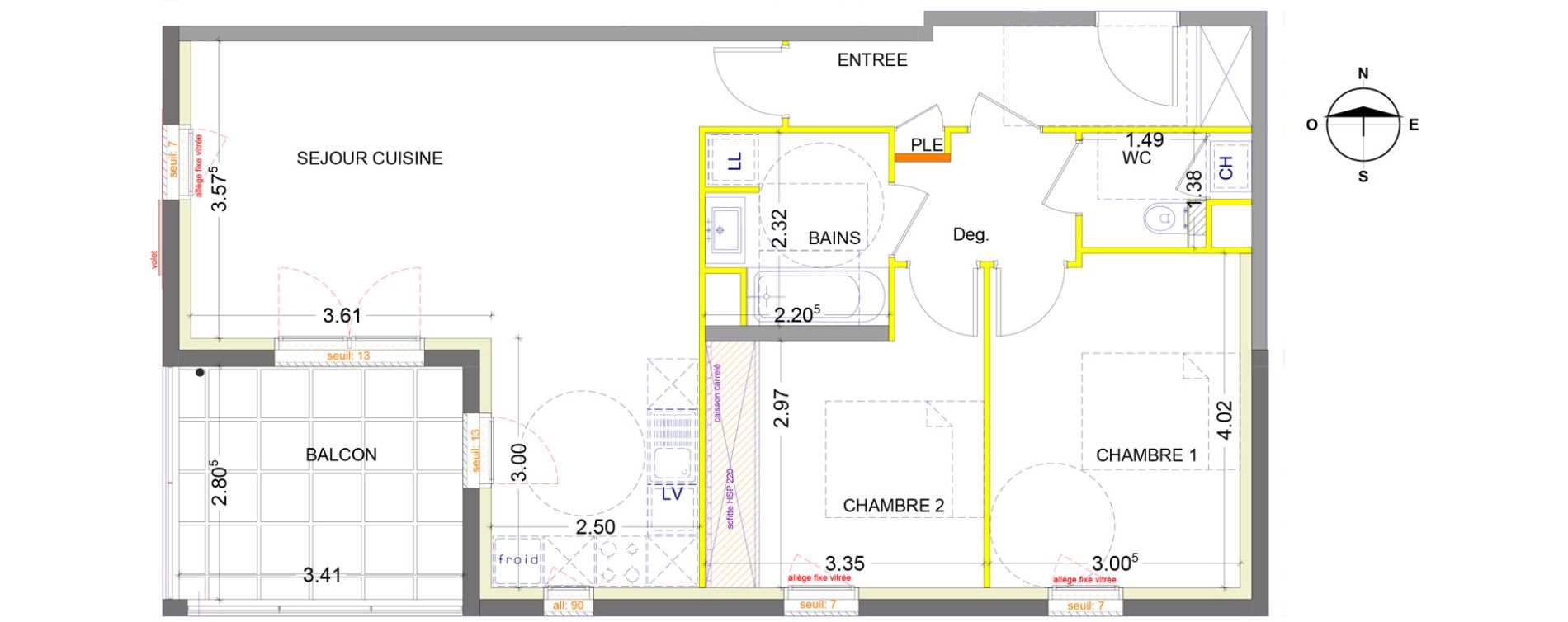 Appartement T3 de 70,01 m2 &agrave; Collonges-Au-Mont-D'Or Centre
