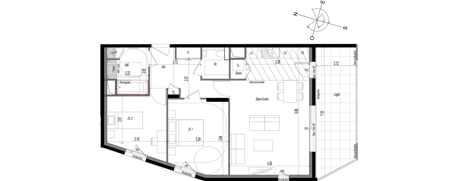 Appartement T3 de 66,05 m2 &agrave; Collonges-Au-Mont-D'Or Centre