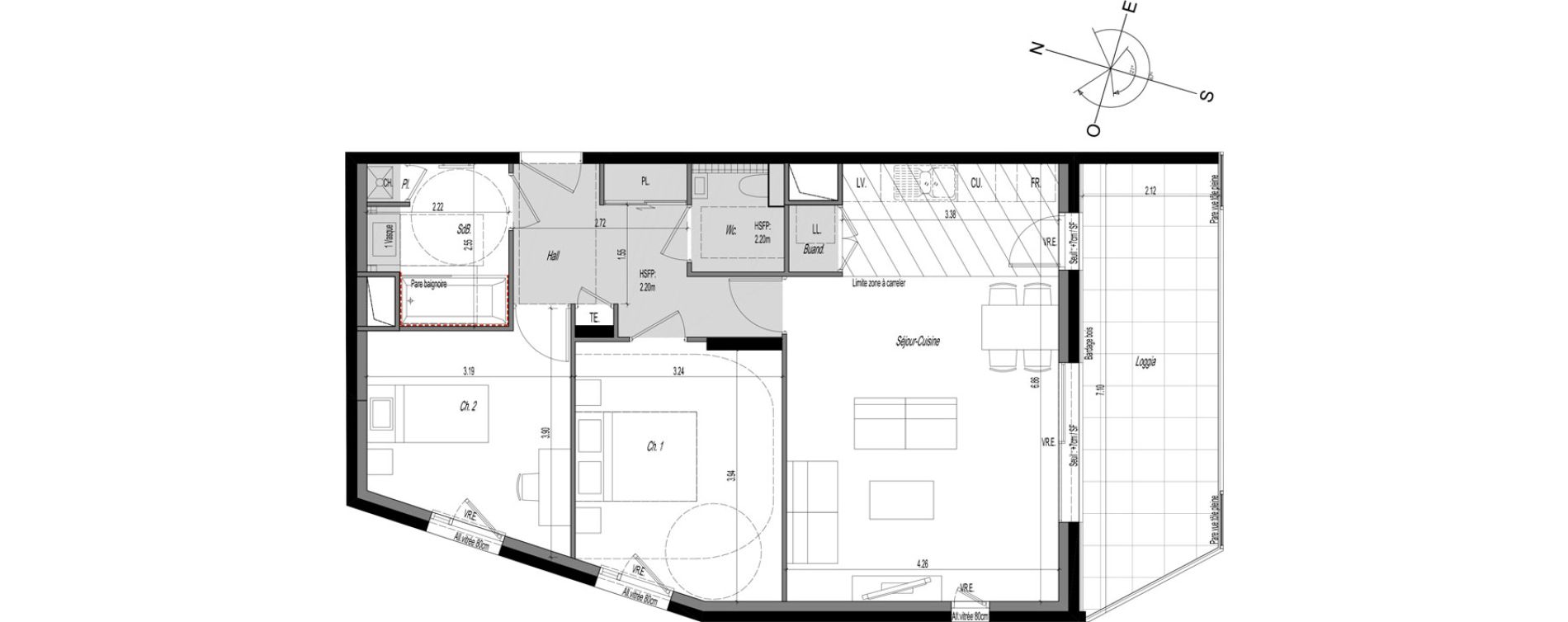 Appartement T3 de 66,05 m2 &agrave; Collonges-Au-Mont-D'Or Centre
