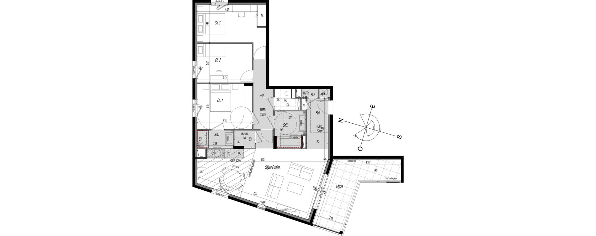 Appartement T4 de 90,20 m2 &agrave; Collonges-Au-Mont-D'Or Centre
