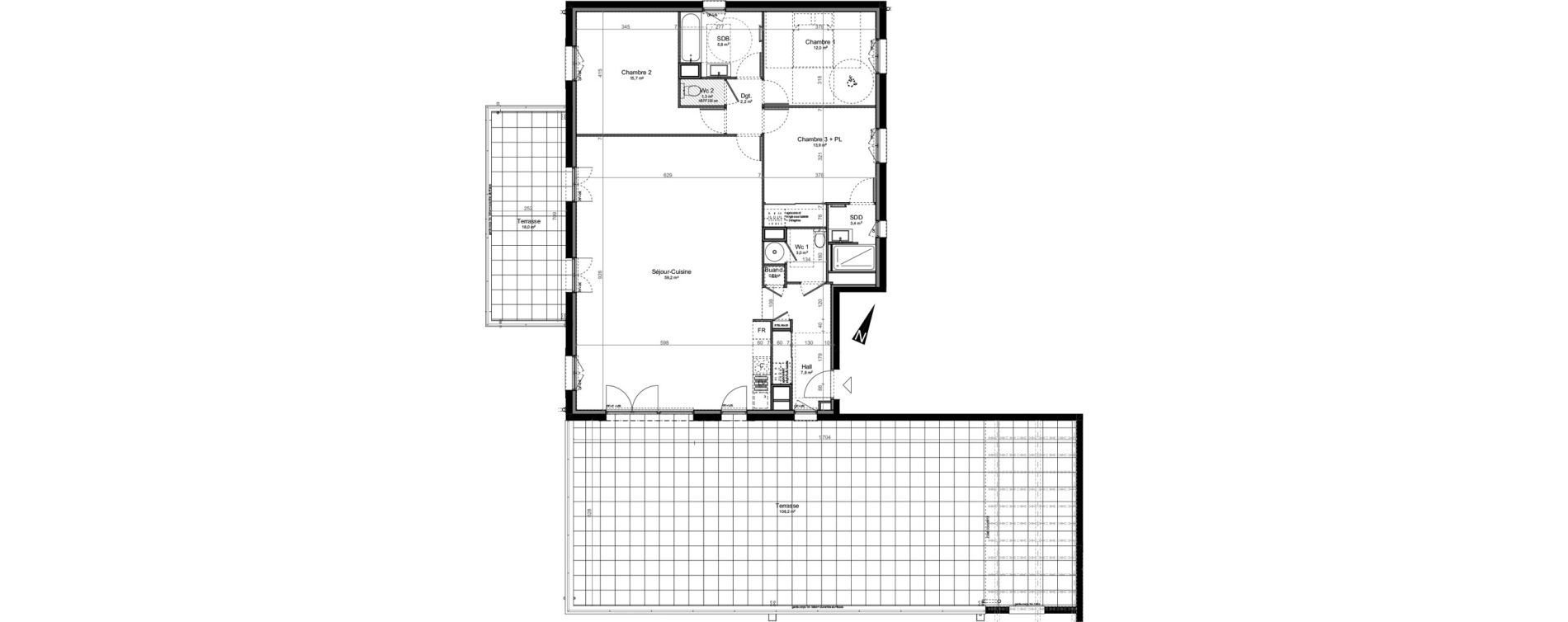 Appartement T4 de 124,80 m2 &agrave; Colombier-Saugnieu Centre