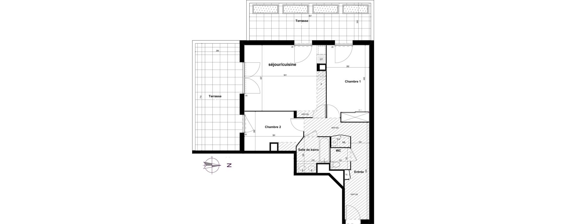 Appartement T3 de 67,41 m2 &agrave; Corbas Balmes - bourlione