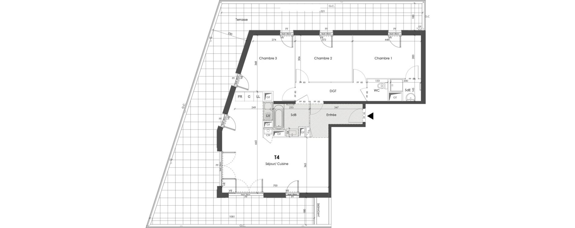 Appartement T4 de 90,82 m2 &agrave; Corbas Balmes - bourlione