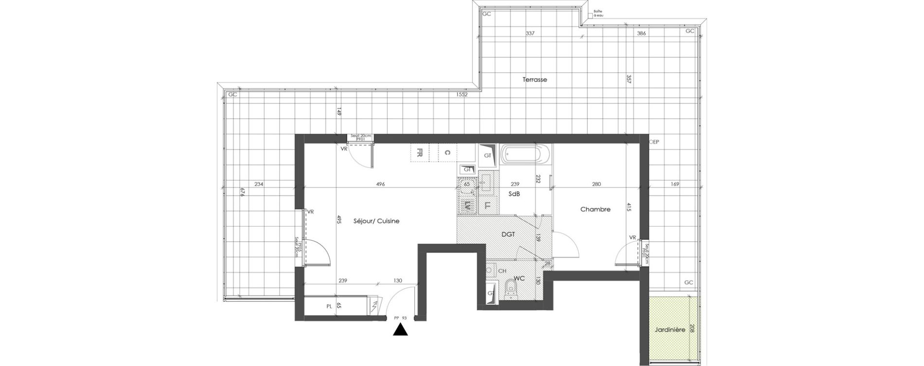 Appartement T2 de 48,39 m2 &agrave; Corbas Balmes - bourlione