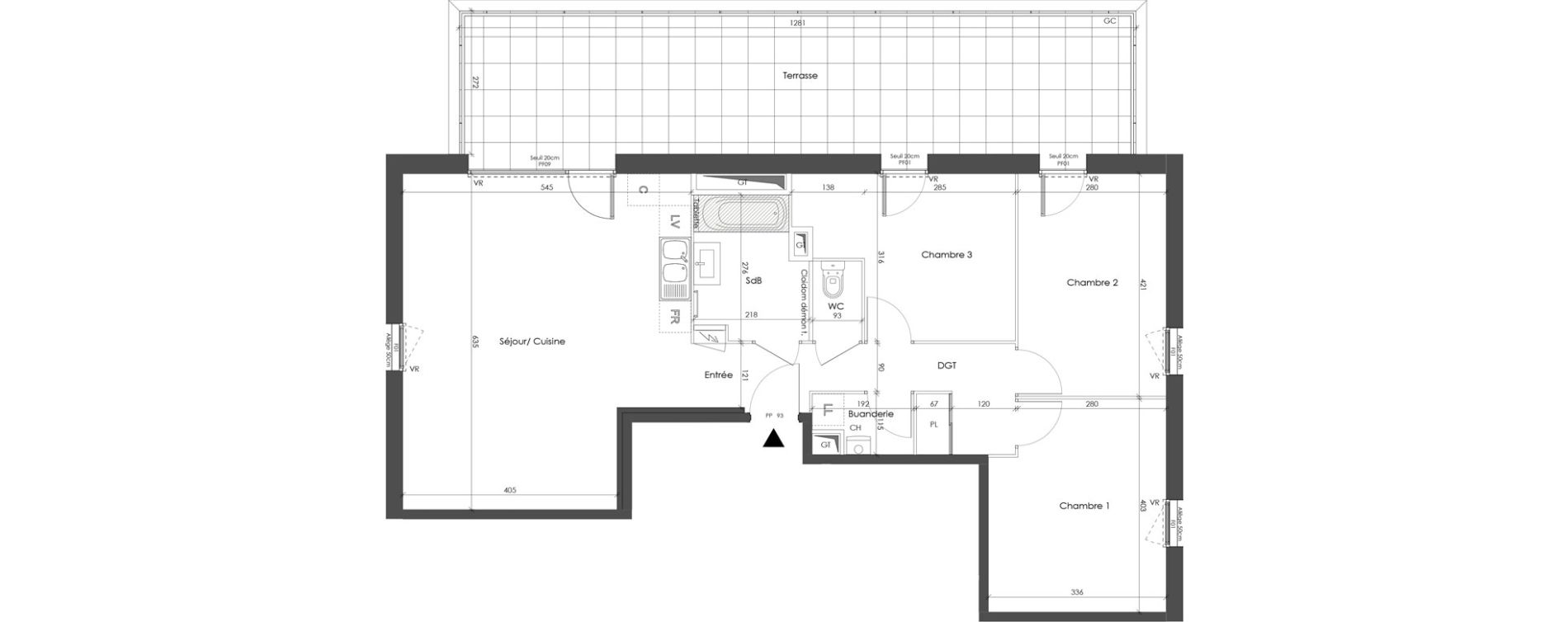 Appartement T4 de 84,82 m2 &agrave; Corbas Balmes - bourlione