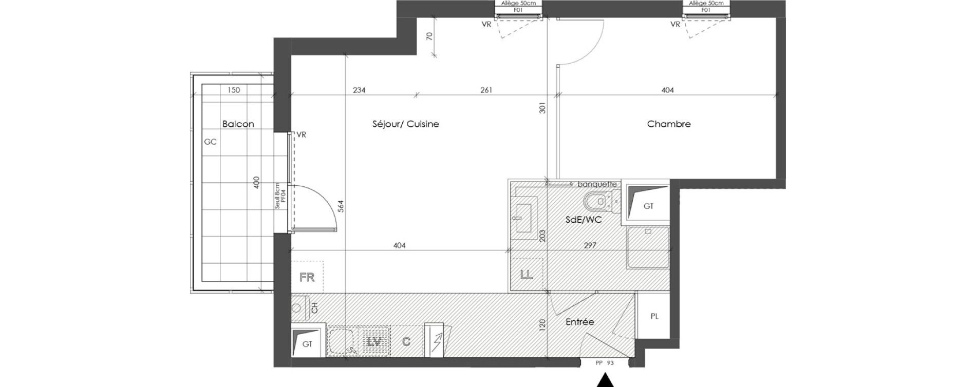 Appartement T2 de 46,90 m2 &agrave; Corbas Balmes - bourlione