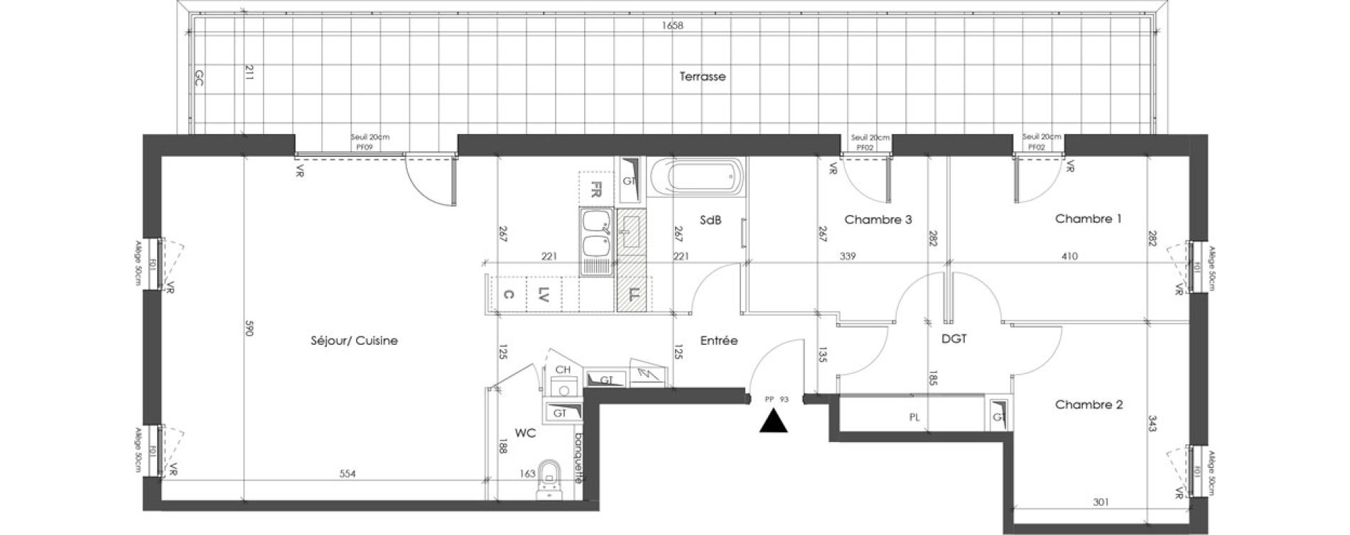 Appartement T4 de 90,25 m2 &agrave; Corbas Balmes - bourlione