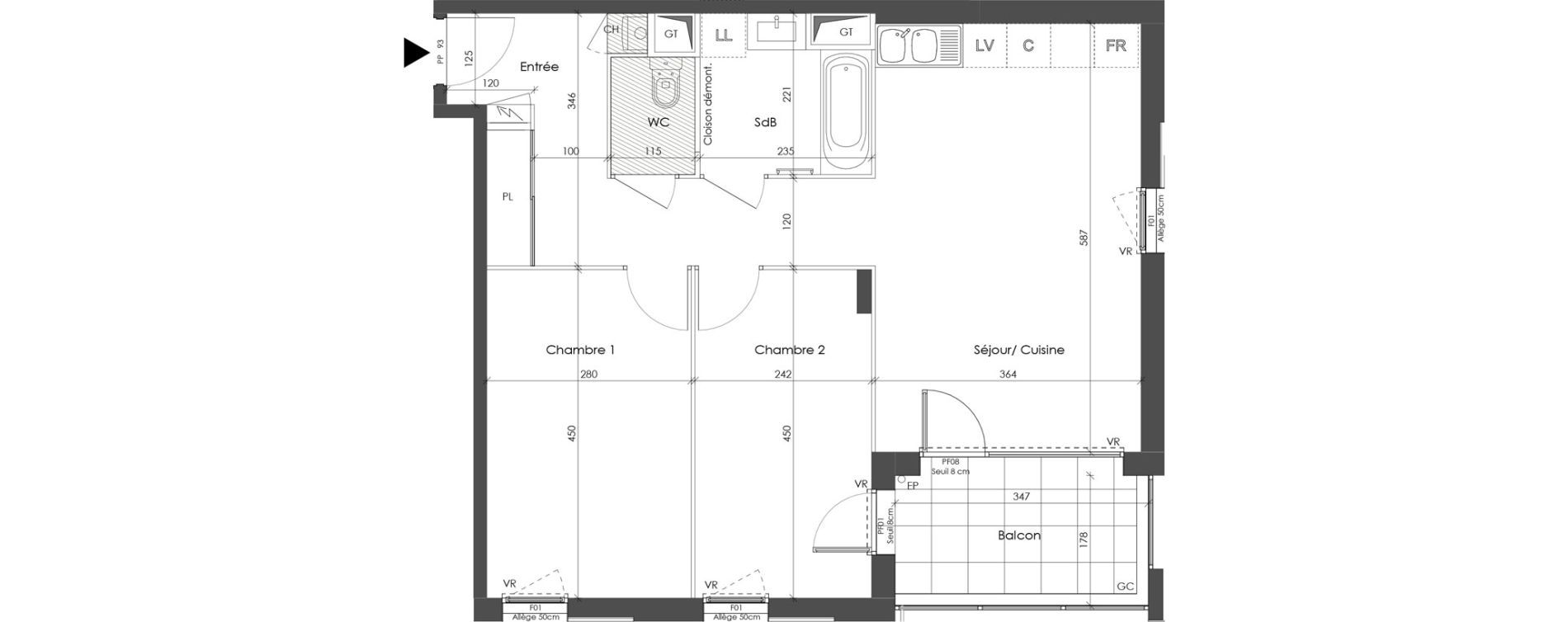 Appartement T3 de 62,20 m2 &agrave; Corbas Balmes - bourlione