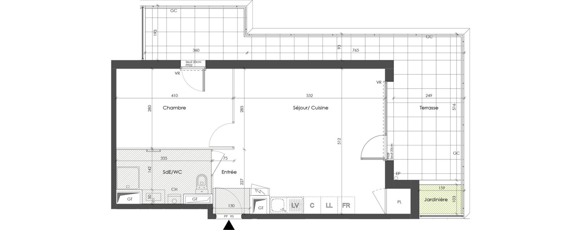 Appartement T2 de 46,22 m2 &agrave; Corbas Balmes - bourlione