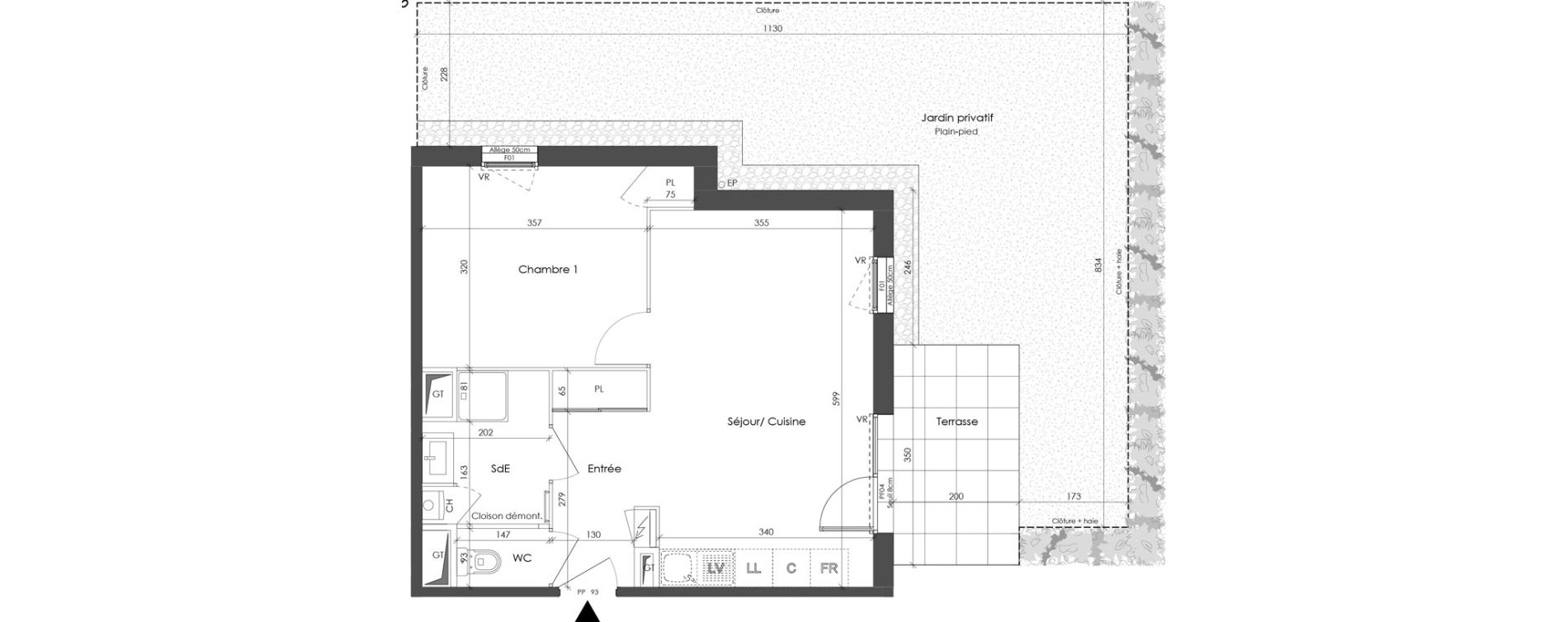 Appartement T2 de 43,80 m2 &agrave; Corbas Balmes - bourlione