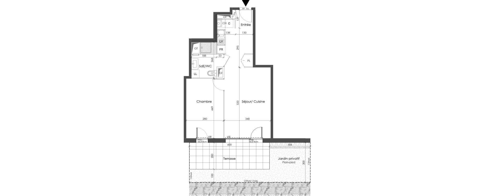 Appartement T2 de 46,00 m2 &agrave; Corbas Balmes - bourlione