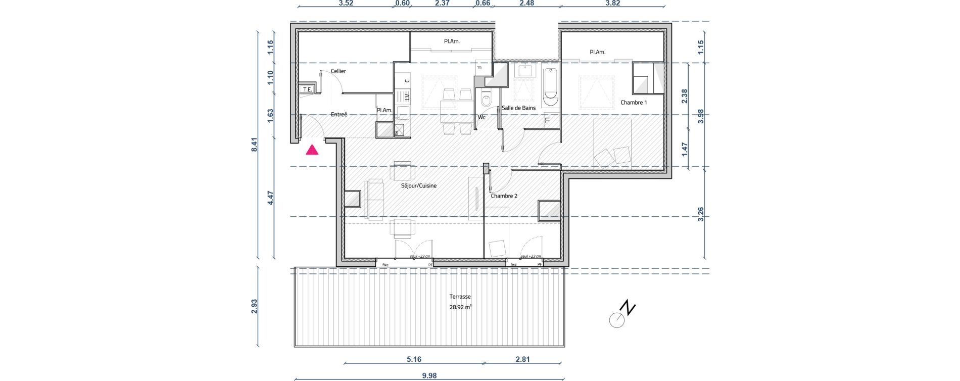 Appartement T3 de 73,25 m2 &agrave; Corbas Centre