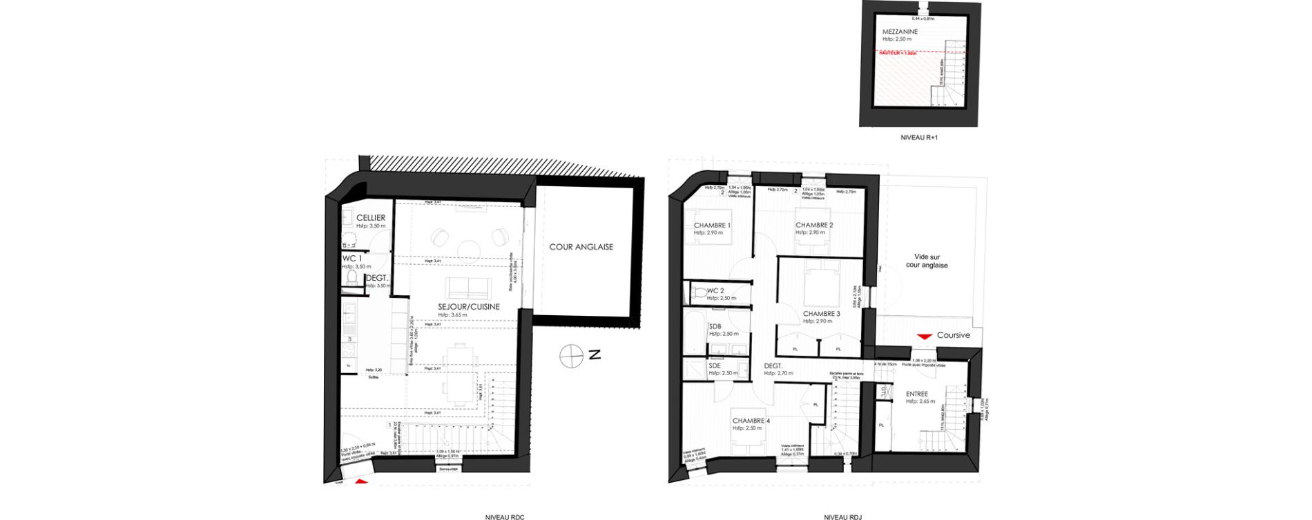 Duplex T5 de 145,08 m2 &agrave; Couzon-Au-Mont-D'Or Centre