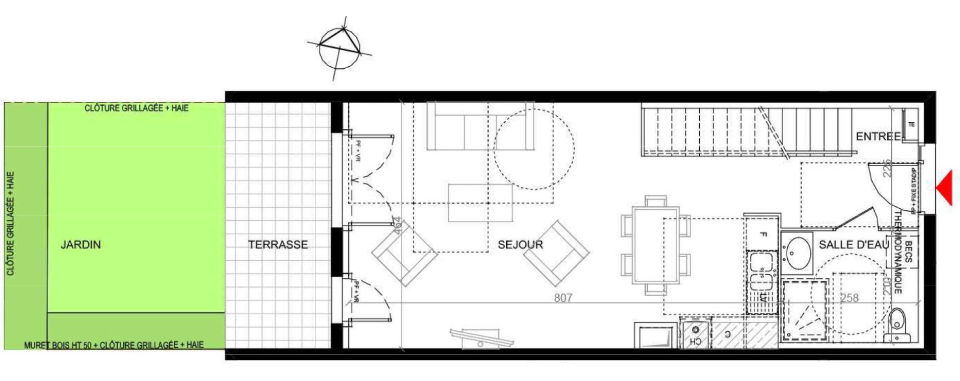 Duplex T3 de 79,15 m2 &agrave; Craponne Centre