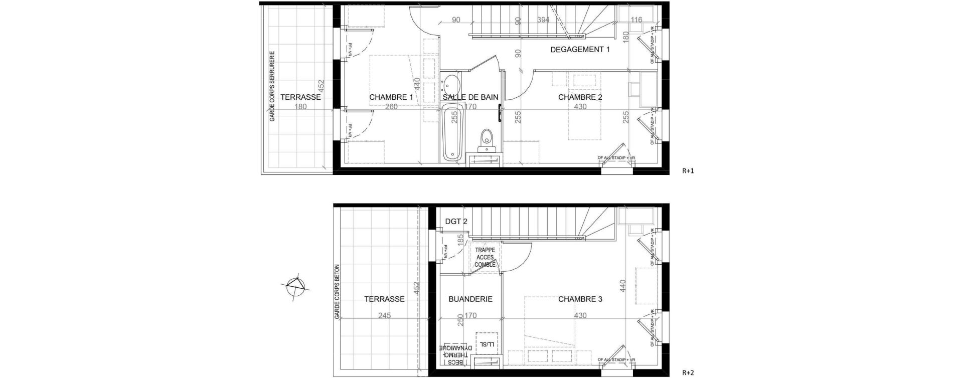 Triplex T4 de 99,30 m2 &agrave; Craponne Centre