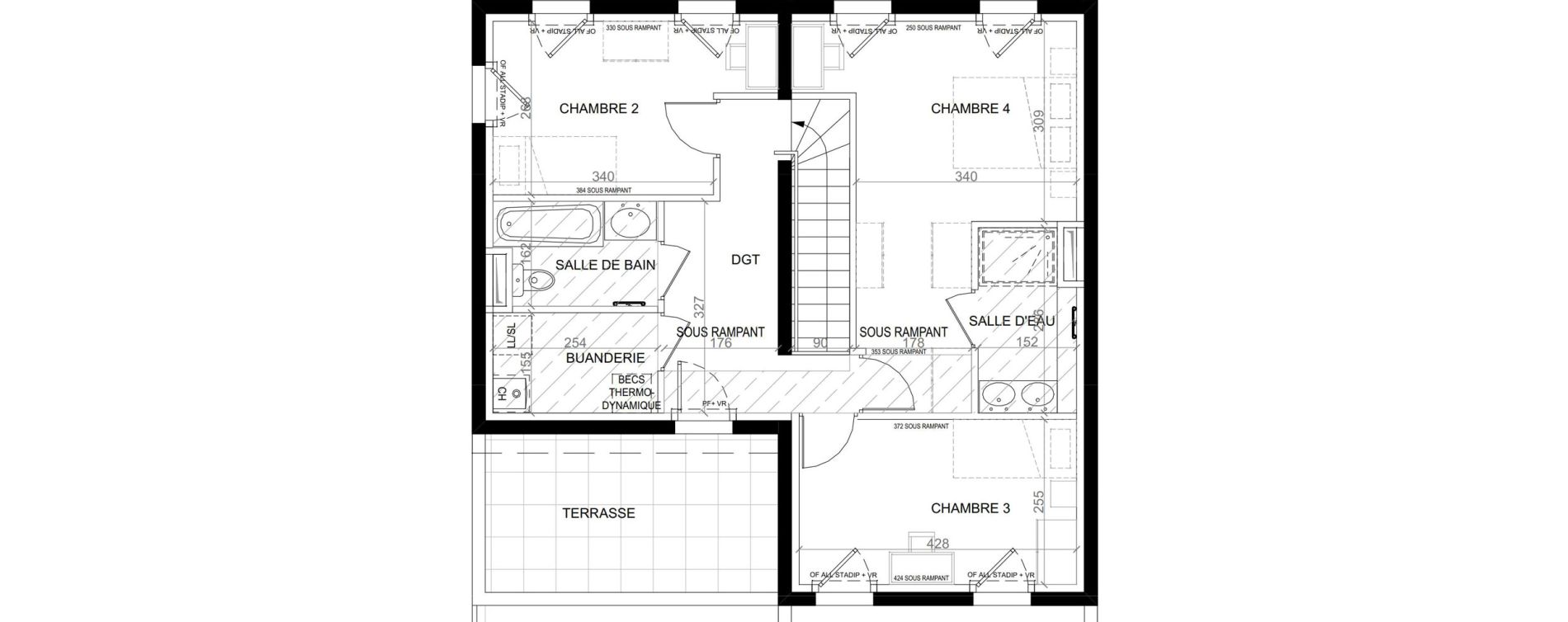 Duplex T5 de 102,15 m2 &agrave; Craponne Centre