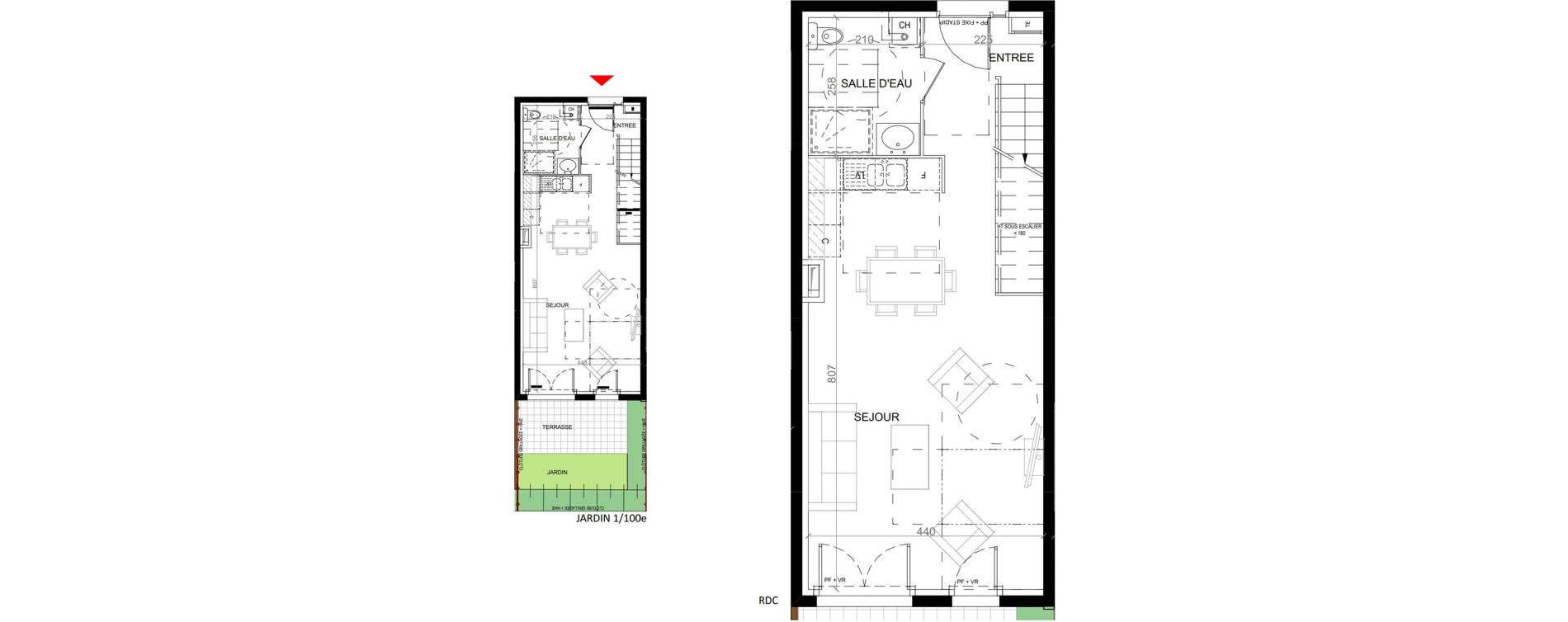 Triplex T5 de 110,25 m2 &agrave; Craponne Centre