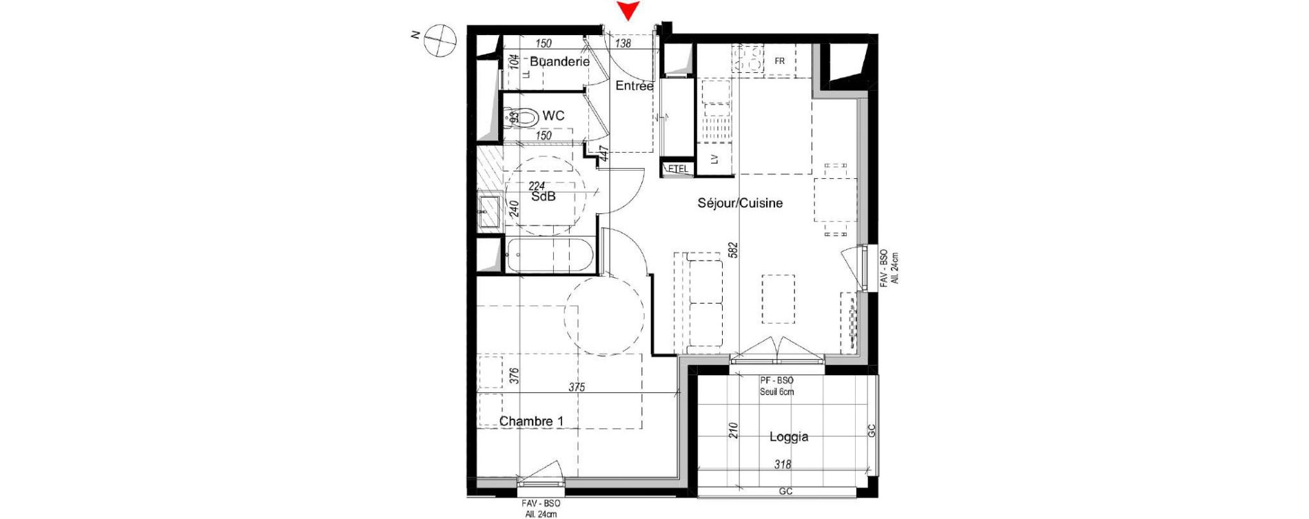 Appartement T2 de 47,00 m2 &agrave; Dardilly Centre