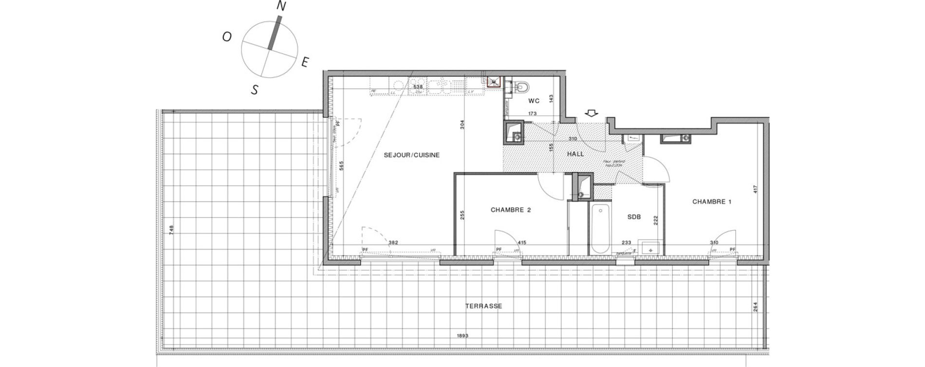 Appartement T3 de 63,24 m2 &agrave; Dardilly Centre