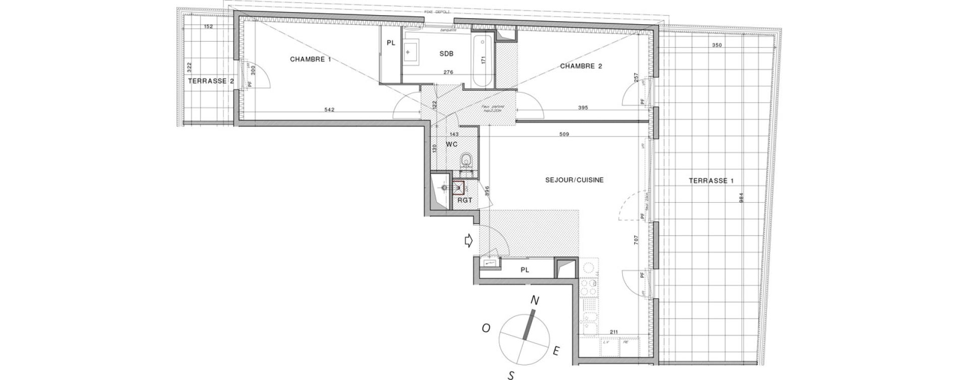 Appartement T3 de 64,15 m2 &agrave; Dardilly Centre