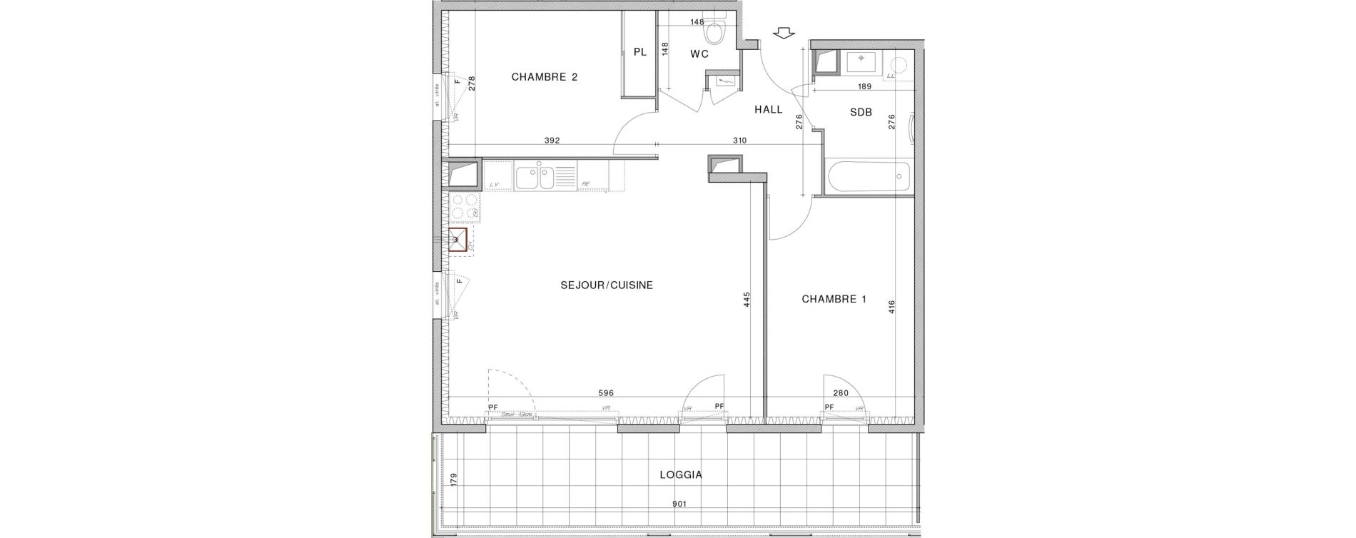 Appartement T3 de 63,23 m2 &agrave; Dardilly Centre