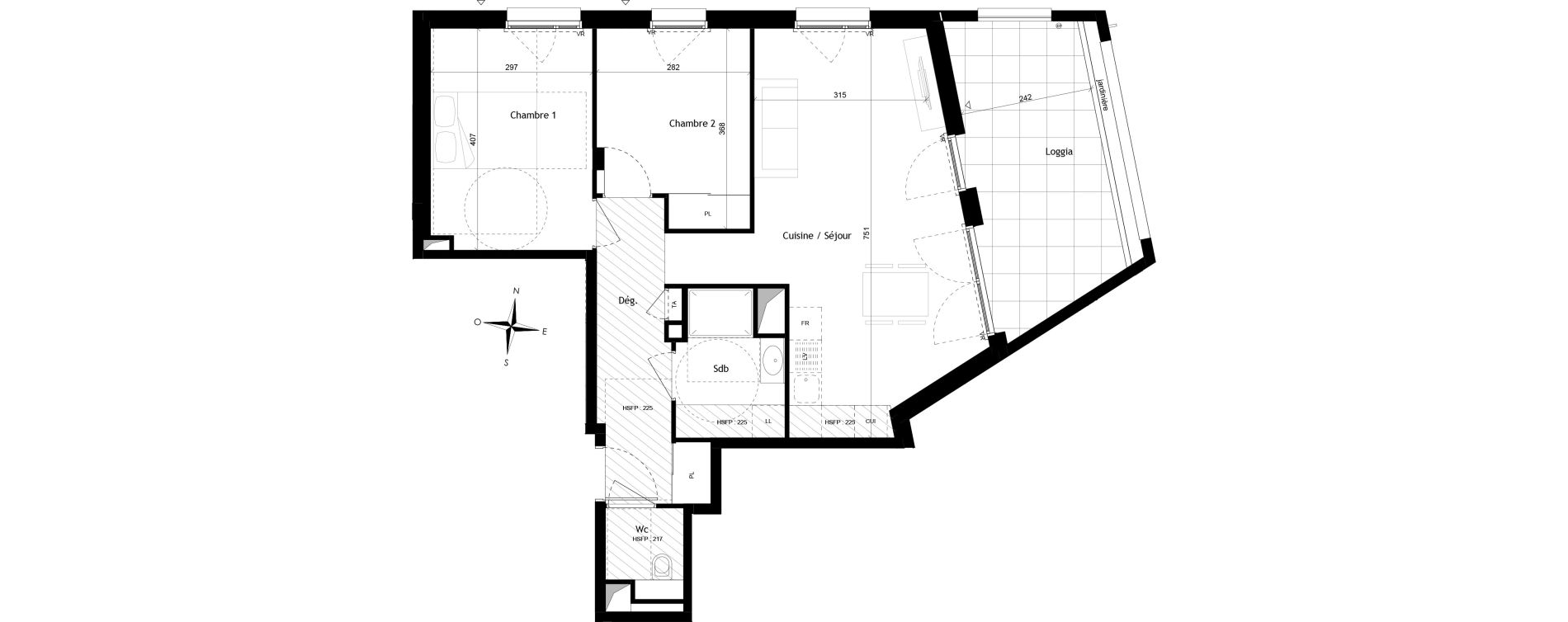 Appartement T3 de 62,80 m2 &agrave; D&eacute;cines-Charpieu Centre