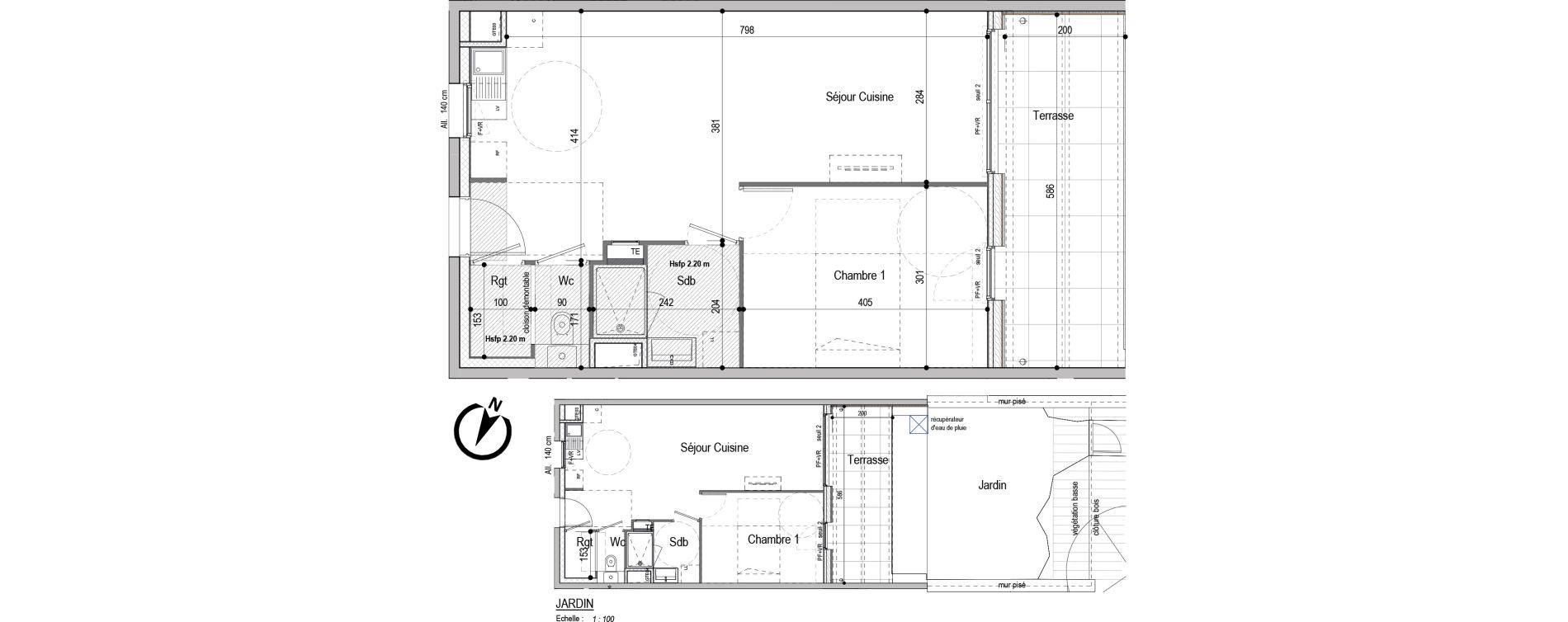 Appartement T2 de 48,47 m2 &agrave; D&eacute;cines-Charpieu Centre