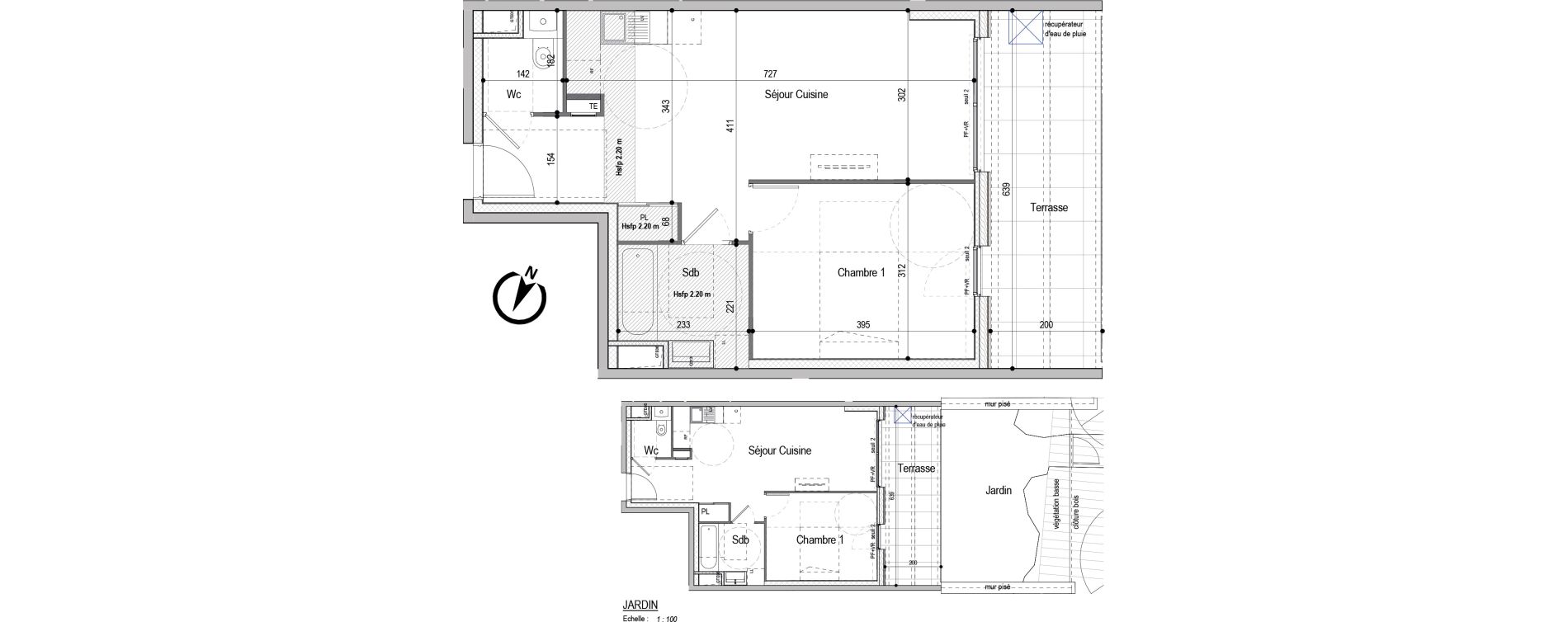 Appartement T2 de 45,89 m2 &agrave; D&eacute;cines-Charpieu Centre