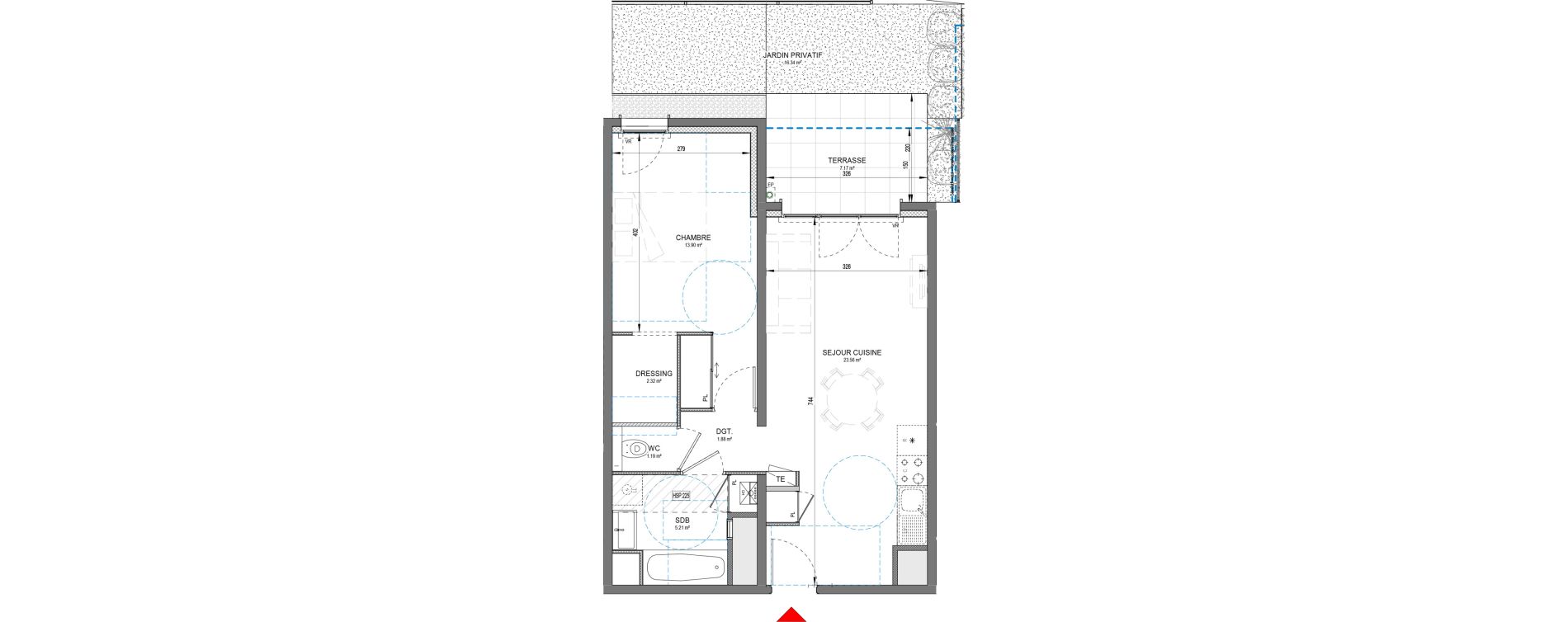 Appartement T2 de 48,06 m2 &agrave; D&eacute;cines-Charpieu Centre