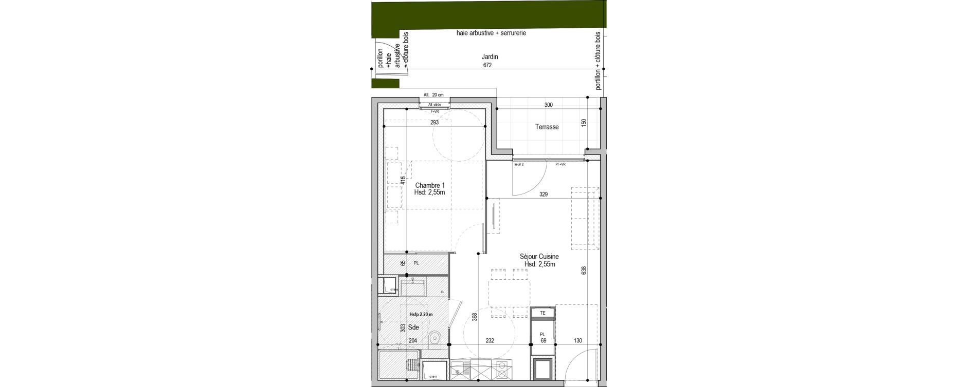 Appartement T2 meubl&eacute; de 42,67 m2 &agrave; D&eacute;cines-Charpieu Centre