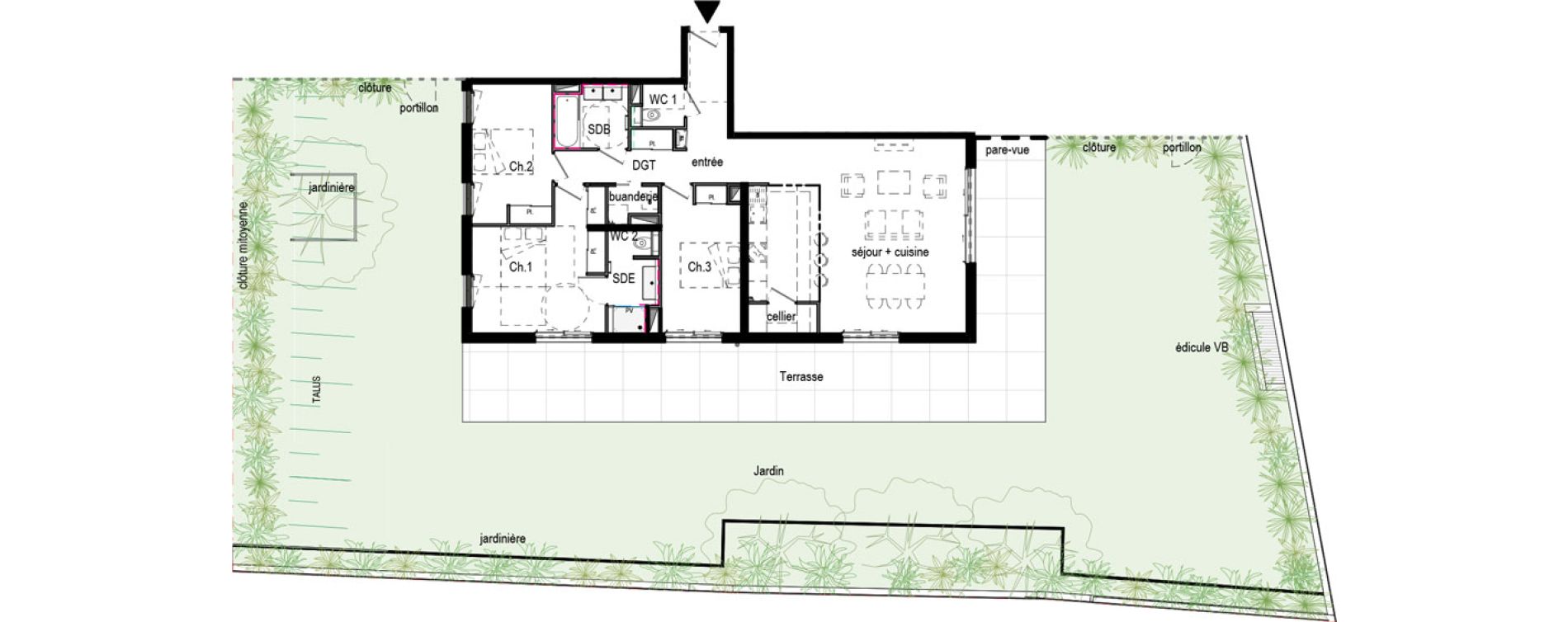 Appartement T4 de 103,70 m2 &agrave; &Eacute;cully Centre