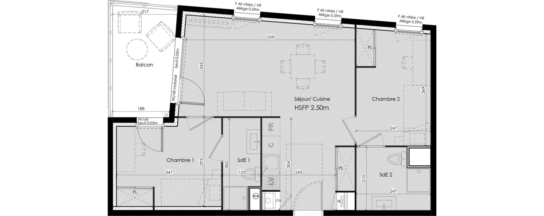 Appartement T3 de 54,17 m2 &agrave; &Eacute;cully Charlier