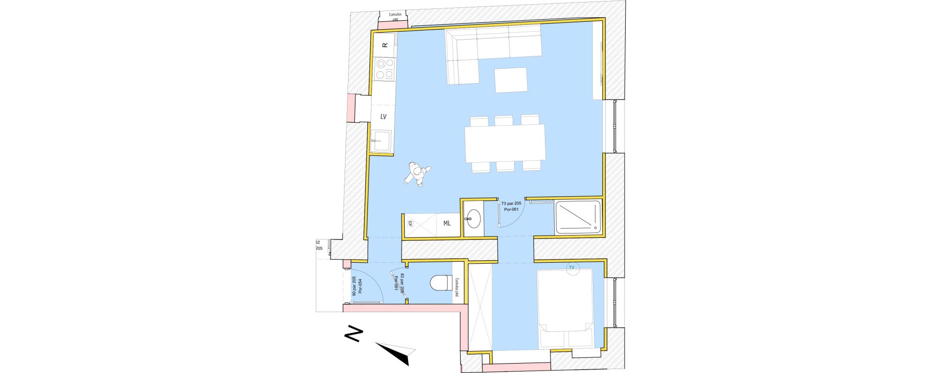 Appartement T2 de 40,48 m2 à Écully Le pérollier