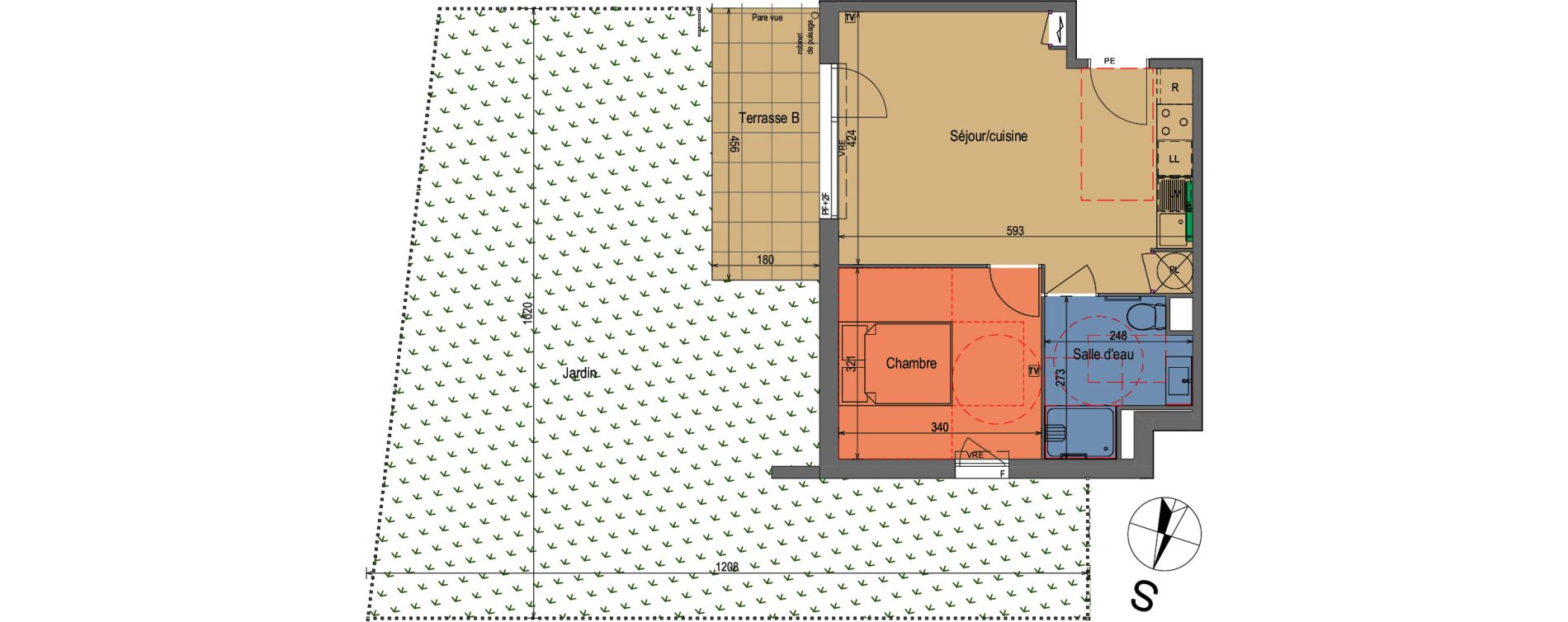 Appartement T2 de 40,41 m2 &agrave; Feyzin Centre