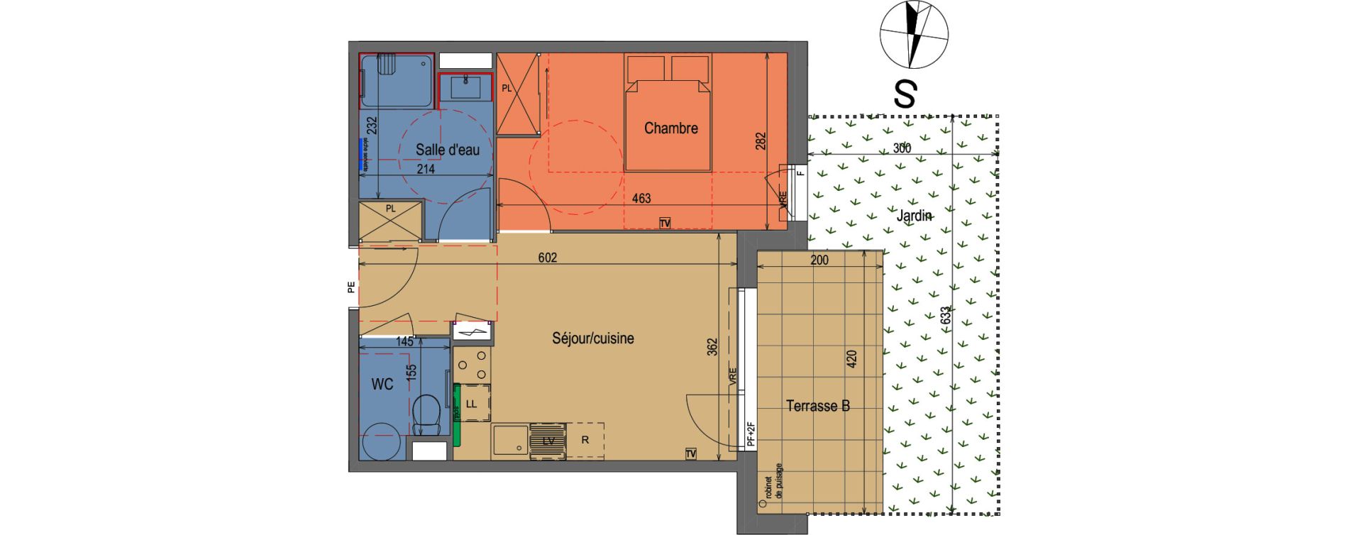 Appartement T2 de 39,76 m2 &agrave; Feyzin Centre
