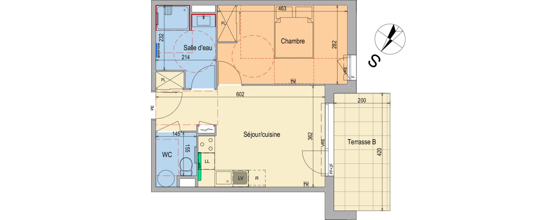 Appartement de 40,00 m2 &agrave; Feyzin Centre