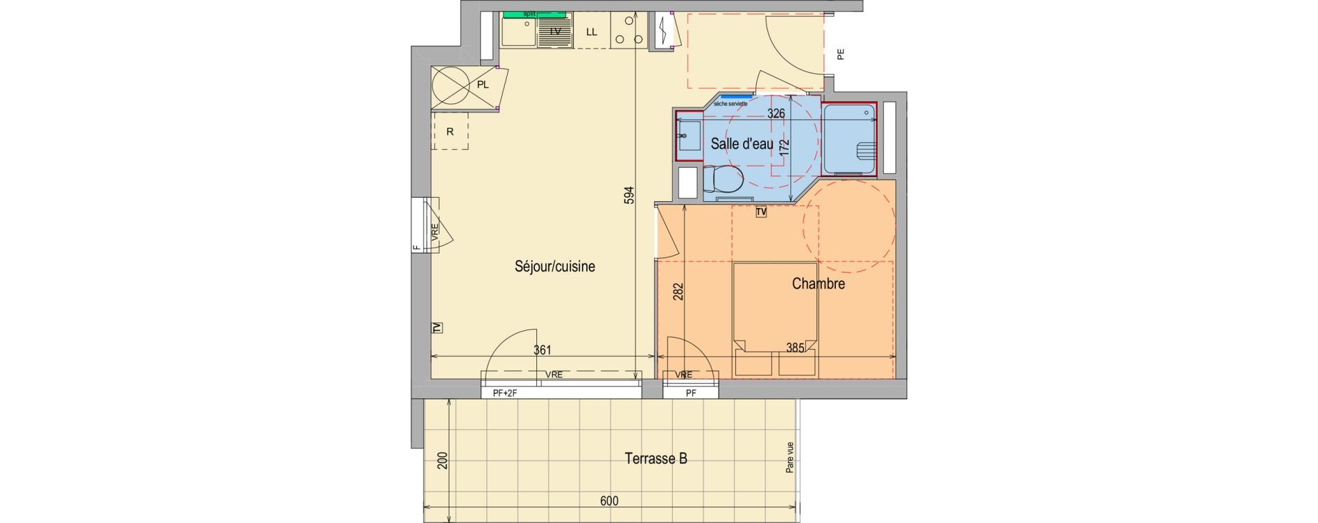 Appartement T3 de 61,77 m2 &agrave; Feyzin Centre