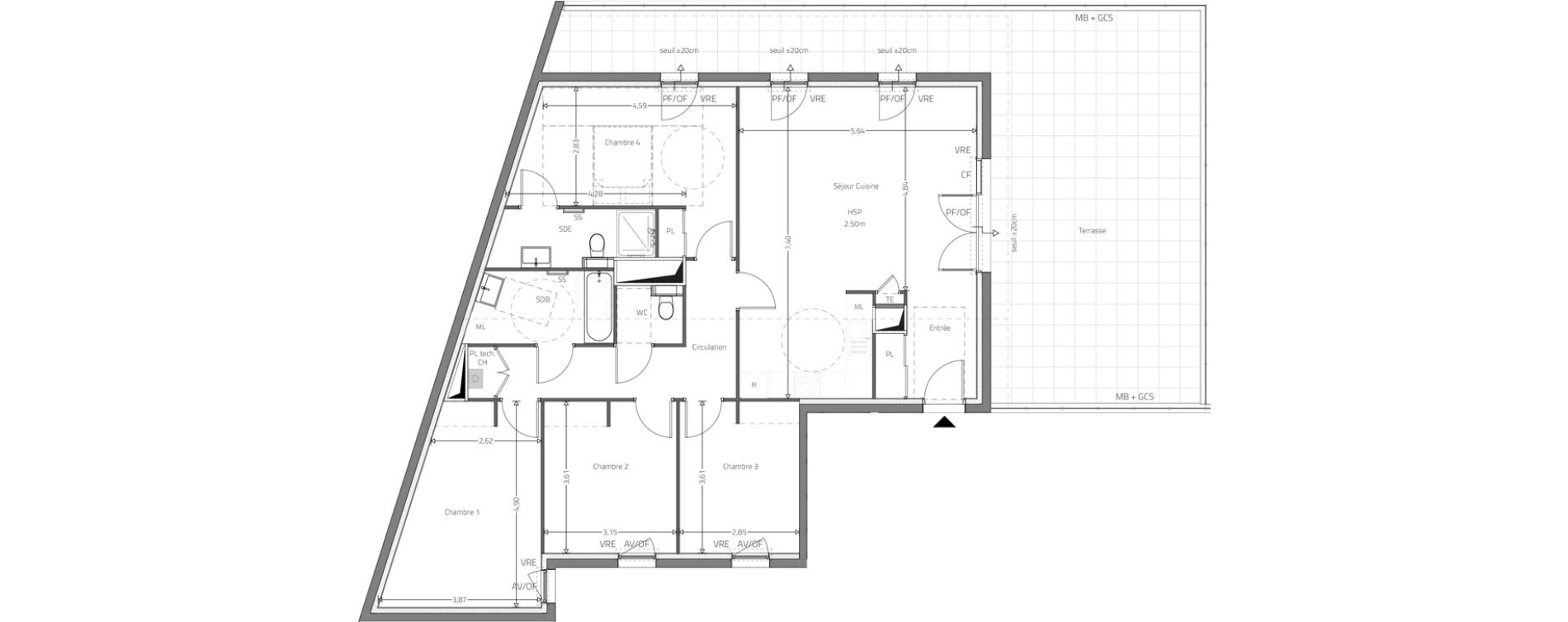 Appartement T5 de 116,63 m2 &agrave; Fleurieux-Sur-L'Arbresle Centre