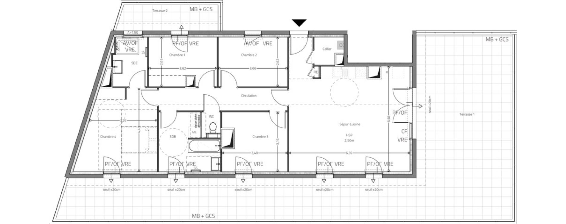 Appartement T5 de 107,15 m2 &agrave; Fleurieux-Sur-L'Arbresle Centre