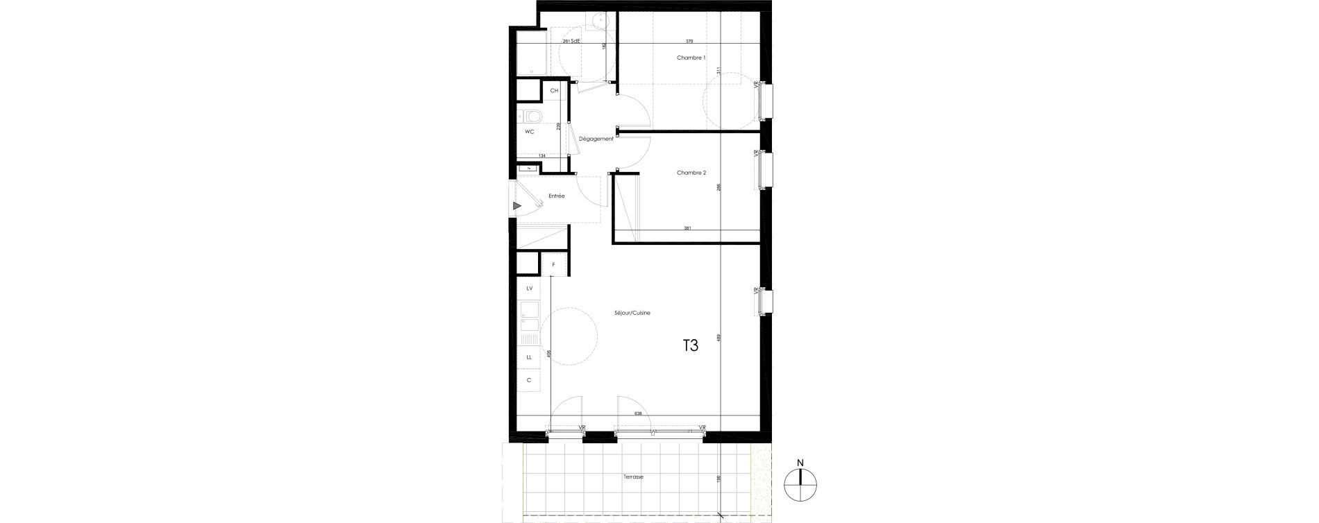 Appartement T3 de 67,05 m2 &agrave; Francheville Le chater