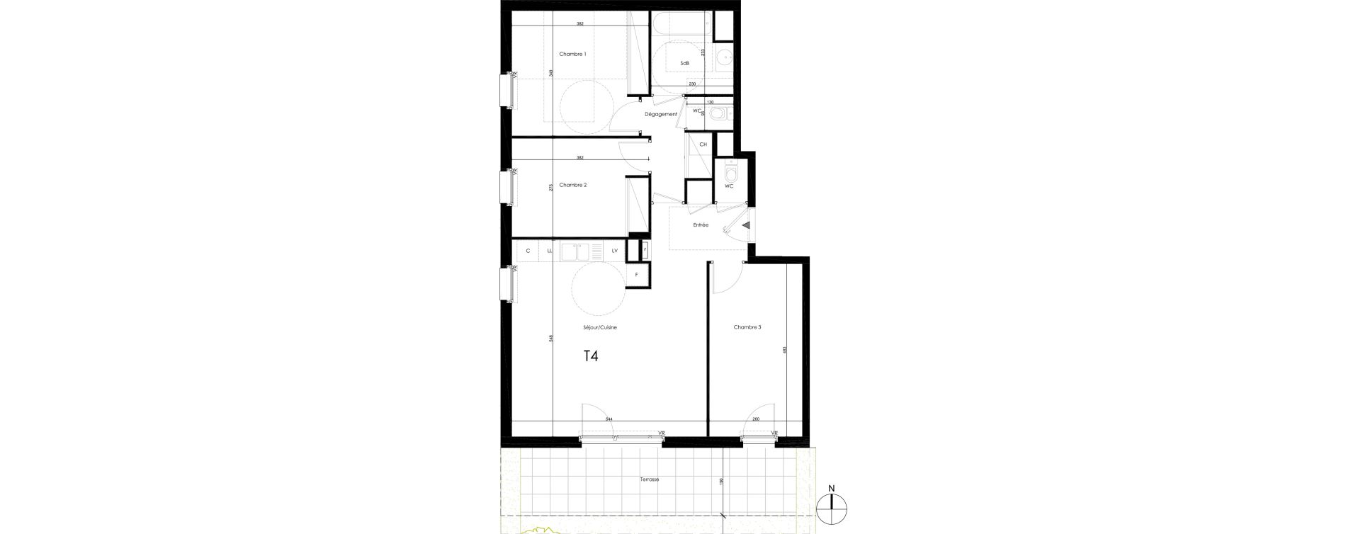 Appartement T4 de 80,20 m2 &agrave; Francheville Le chater