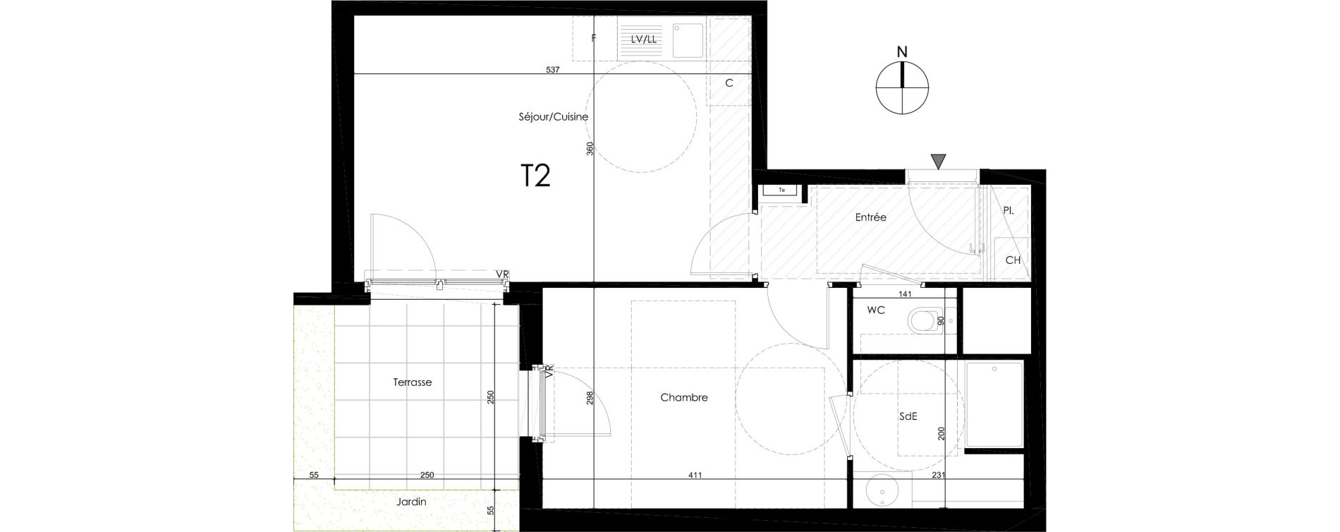 Appartement T2 de 42,10 m2 &agrave; Francheville Le chater