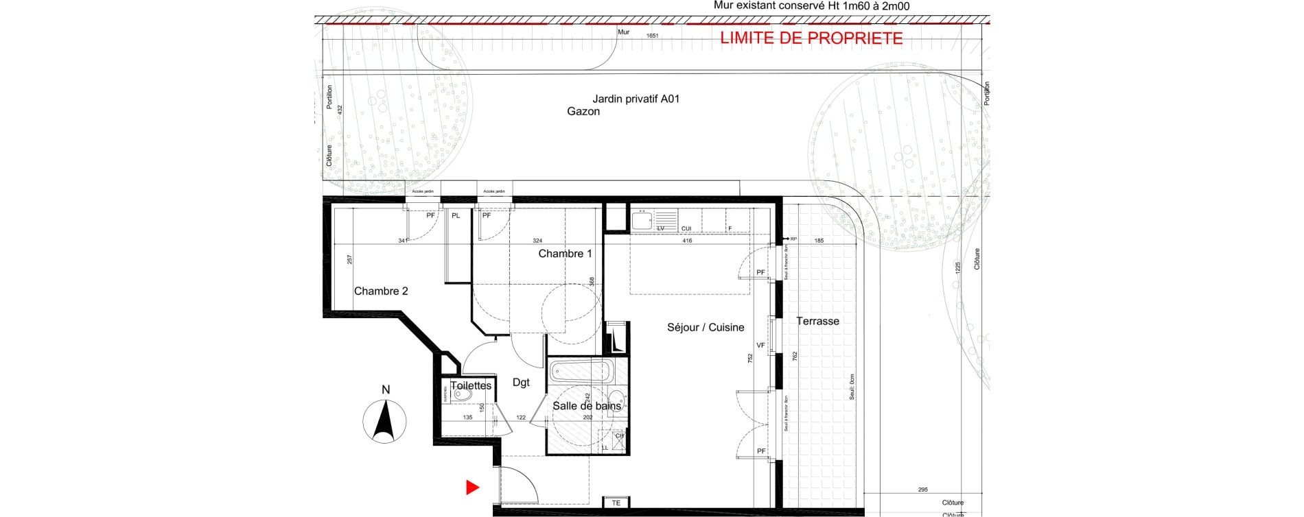 Appartement T3 de 64,00 m2 &agrave; Francheville Bel-air ala&iuml;