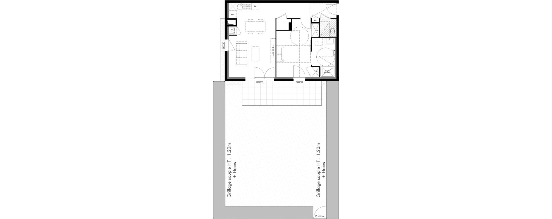 Appartement T2 de 51,44 m2 &agrave; Genay Centre