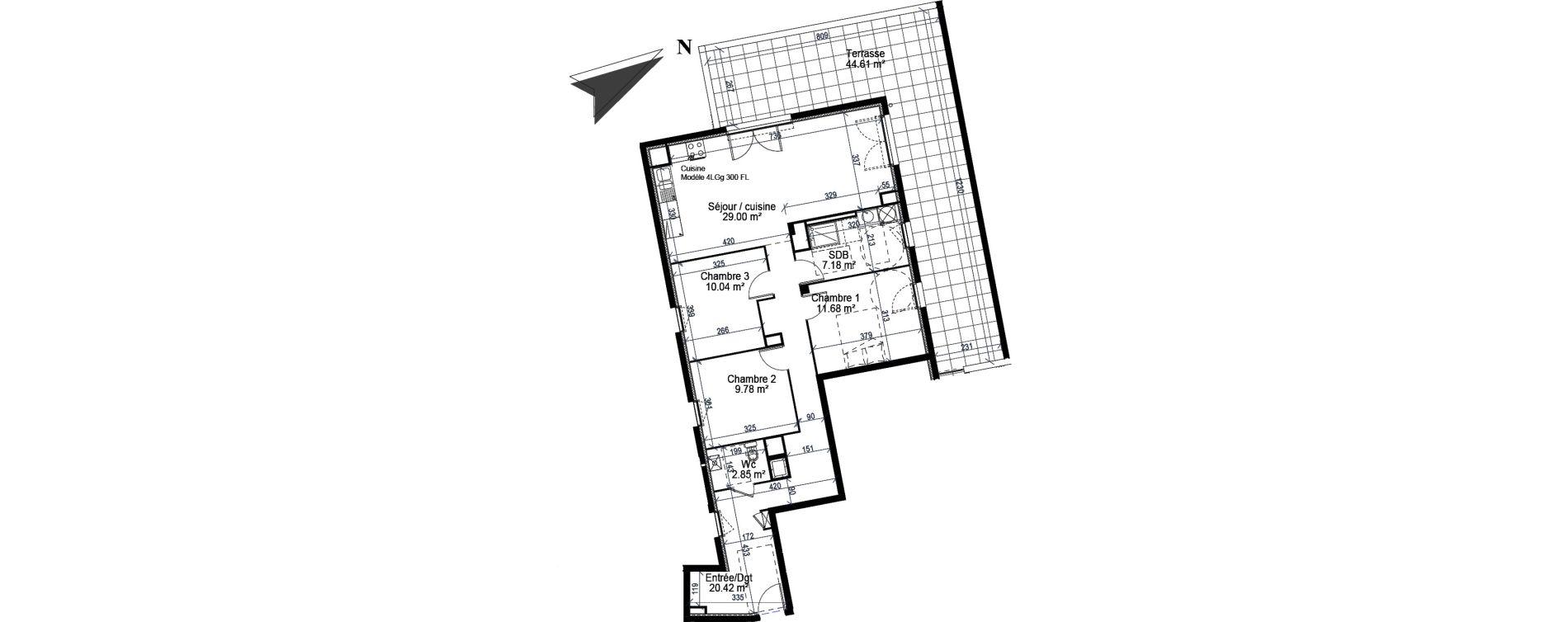 Appartement T4 de 90,95 m2 &agrave; Givors Centre
