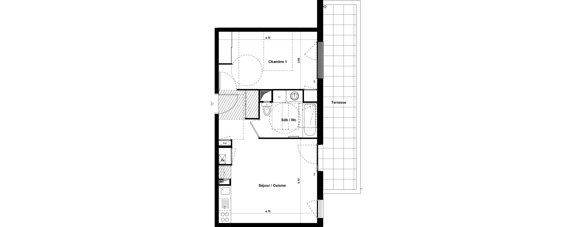 Appartement T2 de 43,02 m2 &agrave; Givors Centre