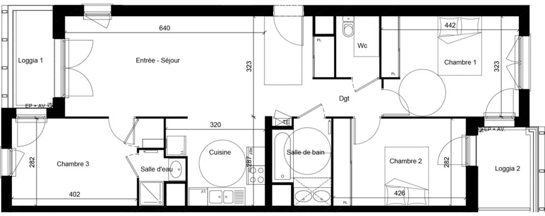 Appartement T4 de 85,10 m2 &agrave; Givors Centre