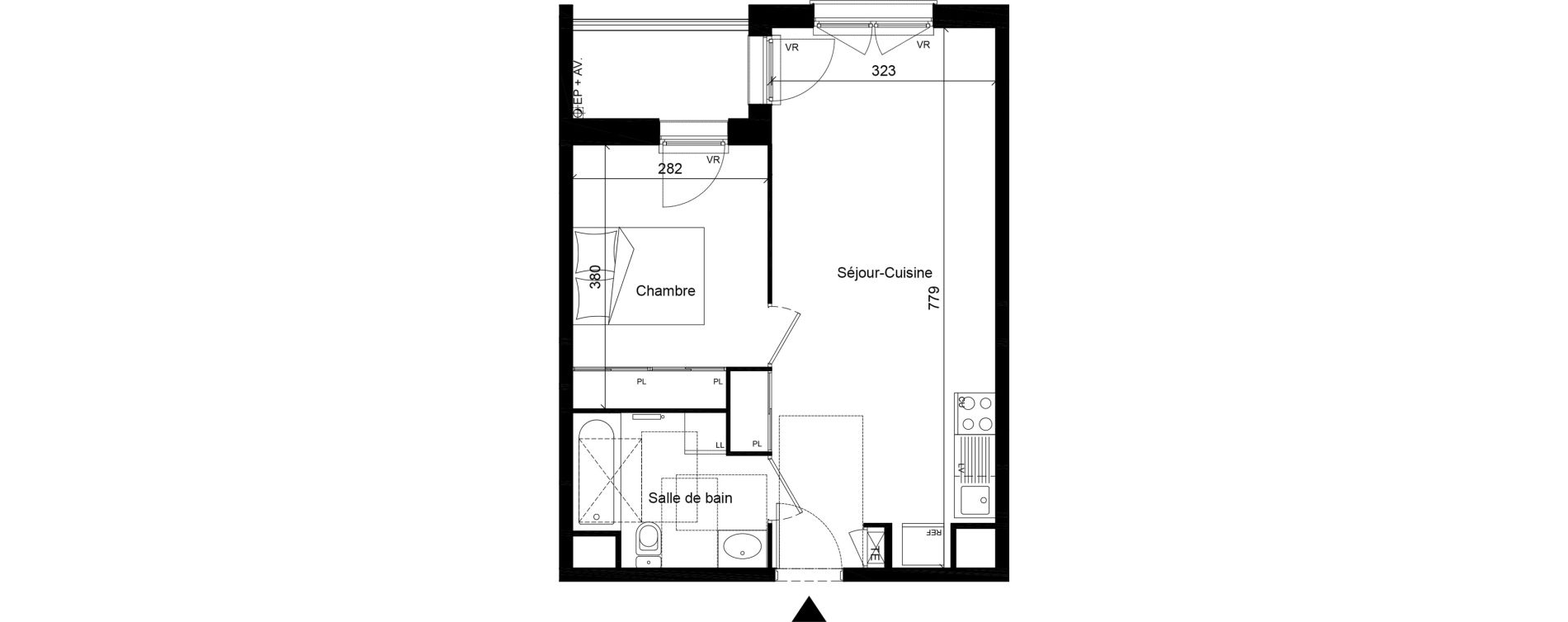 Appartement T2 de 41,20 m2 &agrave; Givors Centre