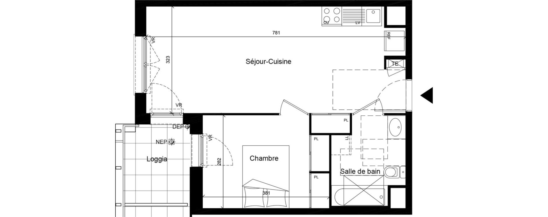 Appartement T2 de 41,10 m2 &agrave; Givors Centre