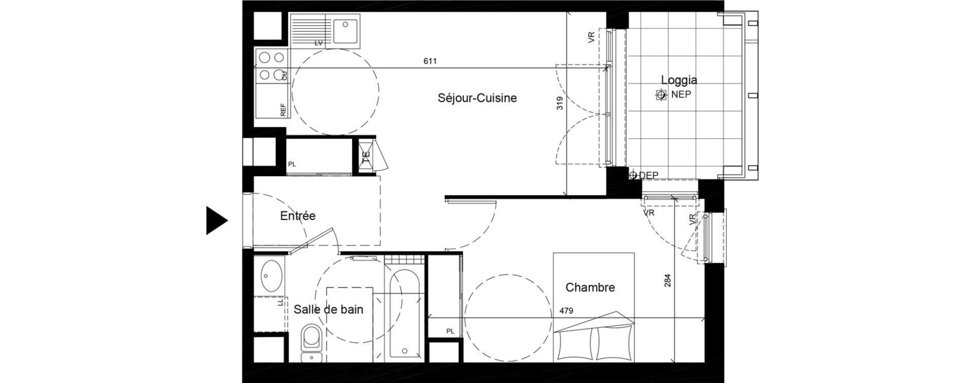 Appartement T2 de 39,70 m2 &agrave; Givors Centre